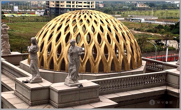 台湾豪宅锻铜穹顶雕塑